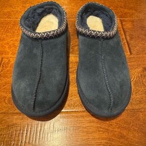 UGG Tasman Blue Suede Slippers